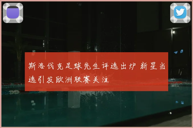 斯洛伐克足球先生评选出炉 新星当选引发欧洲联赛关注